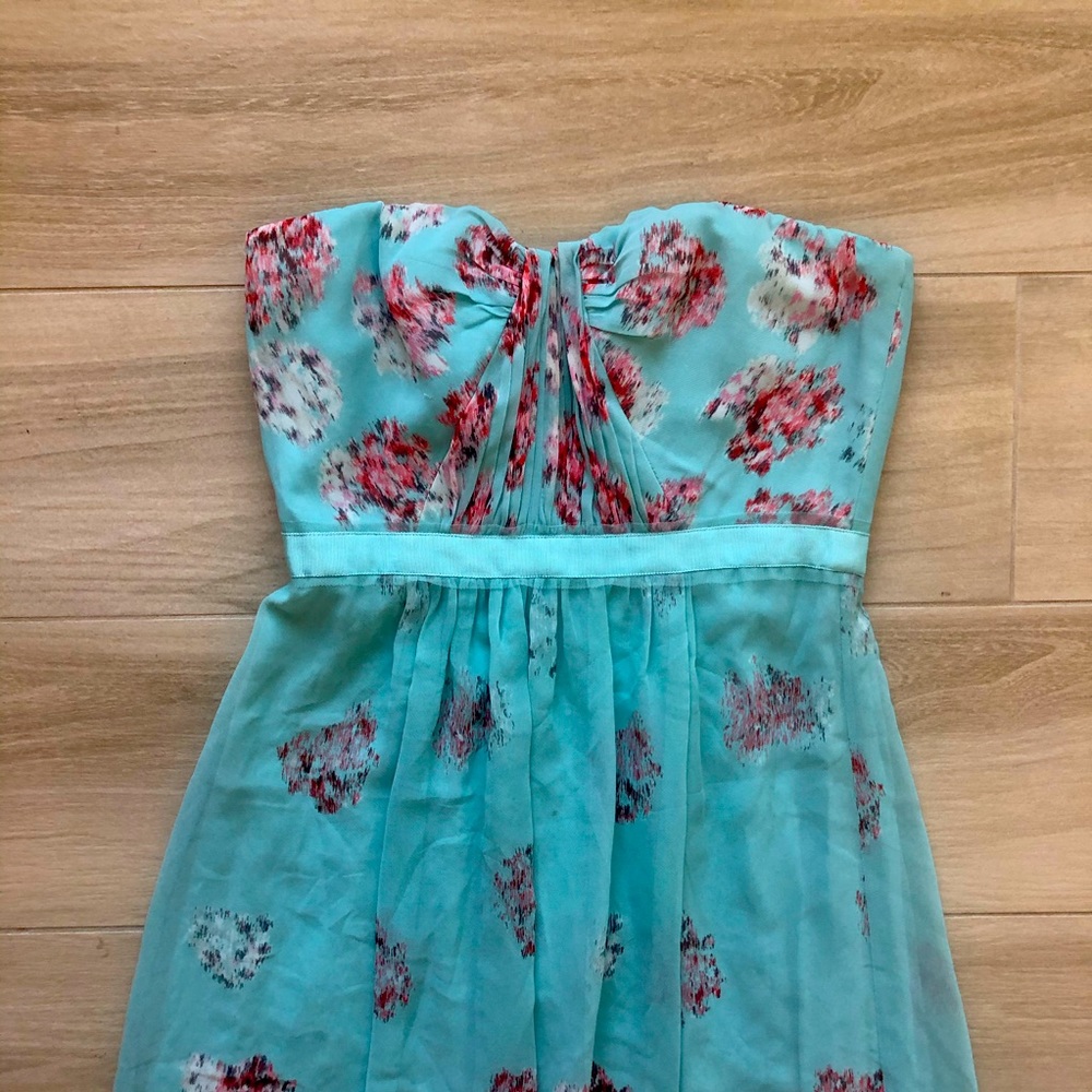 BCBG floral prom dress